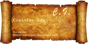 Czeisler Ida névjegykártya